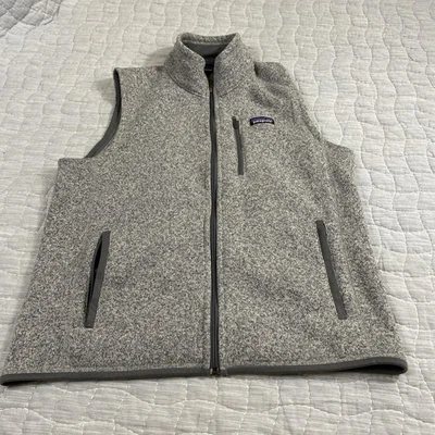 Patagonia Better Sweater Vest Mens Large Gray Heather Full Zip Fleece Pockets - Image 1 of 4