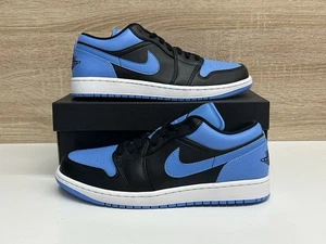 Men’s Nike Air Jordan 1 Low “UNC” Size-10 University Blue Black (553558 041) - Picture 1 of 10