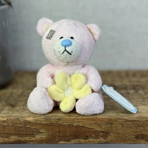 Blue Nose Friends Cuddles #49 - Mini Pink Bear Beanie With Flower Collectible 5" - Picture 1 of 6
