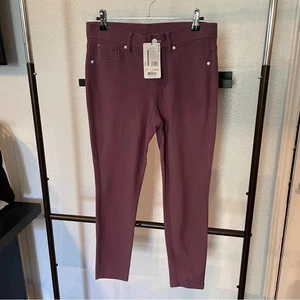 Hue skinny pants stretchy grape color brand new women’s size medium - Picture 1 of 8