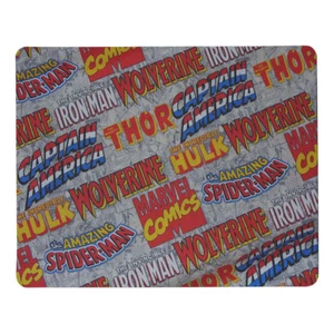 HQ1 MARVEL COMICS LOGHI Spider-Man Wolverine HULK CAP MOUSE PAD 9 X 7 pollici USA - Foto 1 di 3