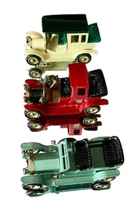 MATCHBOX NEAR MINT 1907 ROLLS ROYCE; 1910 BENZ LIMOUSINE; 1912 PACKARD LANDAULET - Picture 1 of 4