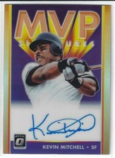2019 PANINI DONRUSS OPTIC MVP SIGNATURE GOLD #MVP-KM KEVIN MITCHELL 05/25