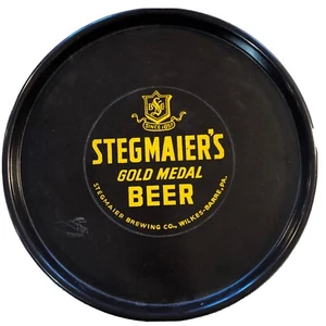 Stegmaier's Brewing Co Gold Medal Beer Serving Tray Wilkes-Barre Pa Black - Picture 1 of 5