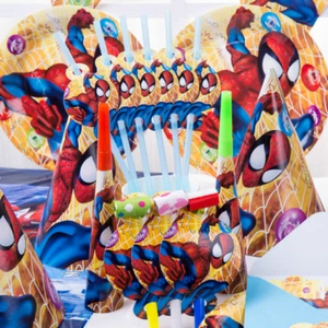 Kids Birthday Decoration Spiderman Avengers Theme Party Supplies Princess Frozen - Picture 1 of 27