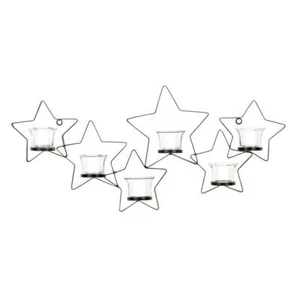 MCM Arte de Pared Soporte Votivo Estrella Apliques de Pared Velas Aplique Único Decoración del Hogar - Imagen 1 de 1
