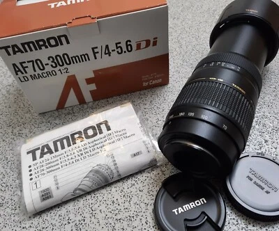 Boxed Tamron AF 70-300mm 1:4-5.6 LD Di TELE-Macro Zoom Lens, for Canon EOS DSLR - Image 1 of 4