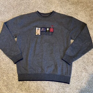 Vintage 90er Golf Rundhals Pullover bestickt Top gebrauchter Zustand! Große - Bild 1 von 7