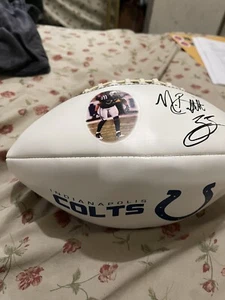 Indianapolis Colts Football Melvin Bullitt Autographed NFL Baden Picture Ball - Picture 1 of 5