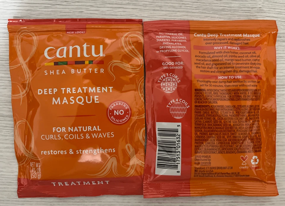 Mascarilla de tratamiento profundo de manteca de karité Cantu para cabello natural 1,75 oz, paquete de 2 Foto 1 de 1