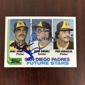 1982 Topps #731 Mike Armstrong / Doug Gwosdz Signed Padres Autographs - Picture 1 of 2