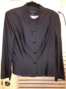 Nueva con etiquetas Chaqueta de Seda Azul Ann Taylor Talla 14 al por menor $198 ENVÍO GRATUITO - Imagen 1 de 5
