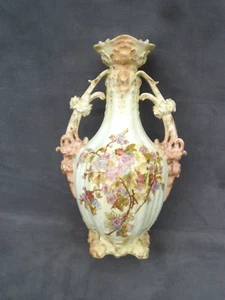 LOVELY ANTIQUE VICTORIAN BLUSH VASE 1890S PORCELAIN CONTINENTAL /WORCESTER STYLE - Picture 1 of 15