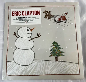 Eric Clapton 12" RSD Exclusive 2 Tracks From 'Happy Xmas' White Color Vinyl NEW - Picture 1 of 5