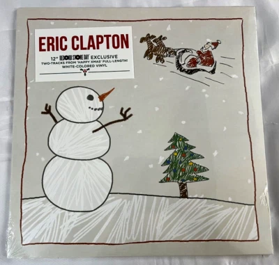 Eric Clapton 12" RSD Exclusive 2 Tracks From 'Happy Xmas' White Color Vinyl NEW - Image 1 of 4
