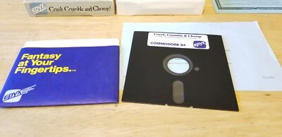 Crush Crumble and Chomp Movie Monster Game Commodore 64 5.25" Disk in box Tested - Image 1 of 4