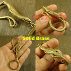 Limited Edition Brass key chain ring " Lizard " keychain hook clip KC210