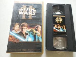 STAR WARS II el ataque de los Clone Lucasfilm 2002 - VHS Kassette Spanisch Am - Picture 1 of 4