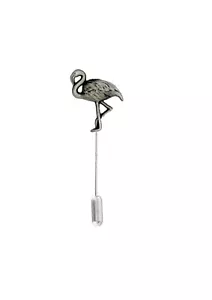 Flamingo CODE DR1006 english pewter Motif on a tie stick pin hat scarf collar - Picture 1 of 1