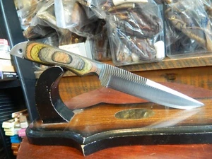 ANZA KNIVES 11" CURVETOOTH-DARK MOUNTAIN CAMO KNIFE BLADE FILESTEEL 12-3 SERIES - Picture 1 of 17
