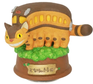 Studio Ghibli My Neighbor Totoro Cat Bus Porcelain Music Box 4.5 inch - Picture 1 of 4