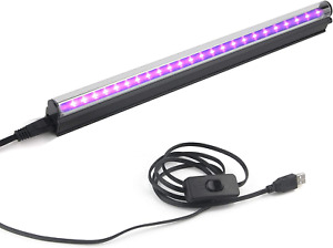 Led Black Light Bar, 10W 1Ft USB Portable T5 UV Blacklight Tube Glow in the Dark