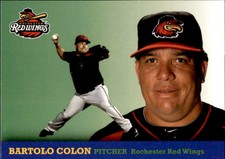 2017 Rochester Redwings SGA Team Issue #5 Bartolo Colon Dominican Republic Card