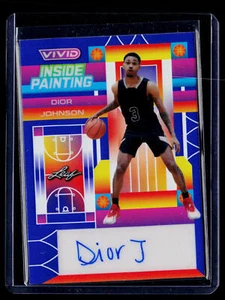 2022-23 Leaf Vivid: Inside Painting Auto Navy Blue #IP-DJ1 Dior Johnson 30/30 - Picture 1 of 2