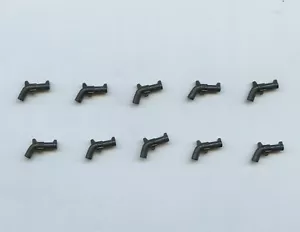 LEGO x 10 Black Minifigure Weapon, Gun, Pistol Revolver Large Barrel - Picture 1 of 1