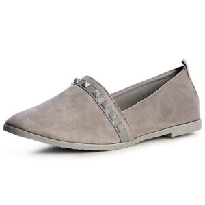 Bailarina Mujer Mocasines Loafer Zapatos Remaches Velours