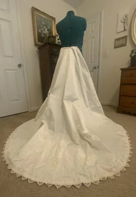 Tren Desmontable Mujer Novia Boda Marfil Personalizado Marfil Seda con Encaje Foto 1 de 4