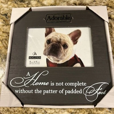 Marco de fotos de madera para mascotas colgante de pared, tiene capacidad para 4x6 Foto 1 de 3