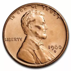 1960 D / 1C / 2 ROLLS = 100 COINS / LINCOLN MEMORIAL SMALL DATE / BU++ TO "GEM" - Picture 1 of 8