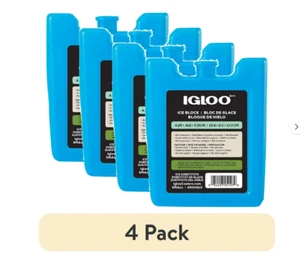 Igloo Pequeña Bolsa de Hielo Reutilizable Congelador Bloques de Hielo Paquete de 4 Para Refrigeradores Almuerzo - Imagen 1 de 5