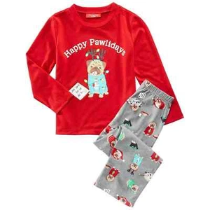 Matching Family Pajamas Kids Happy Pawlidays Pajama Set 2T/3T - Picture 1 of 7
