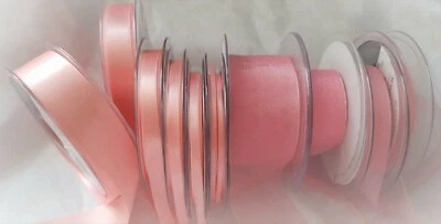 Berisfords PINK Double Faced Satin & Sheer Organza Ribbon (2) - 3mm to 50mm - Image 1 of 4