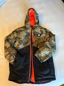 Youth Hurley Camo Winter Jacket, Size Large Warm Comfortable Puffer - Picture 1 of 4