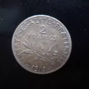 Pièce 2 francs 1913 Semeuse République Française graveur O. ROTY N4052 - Imagen 1 de 6