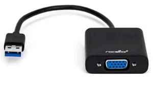 Rocstor Y10A178-B1 USB 3.0 Male to VGA Female 6 Adapter Black Retail - Picture 1 of 2