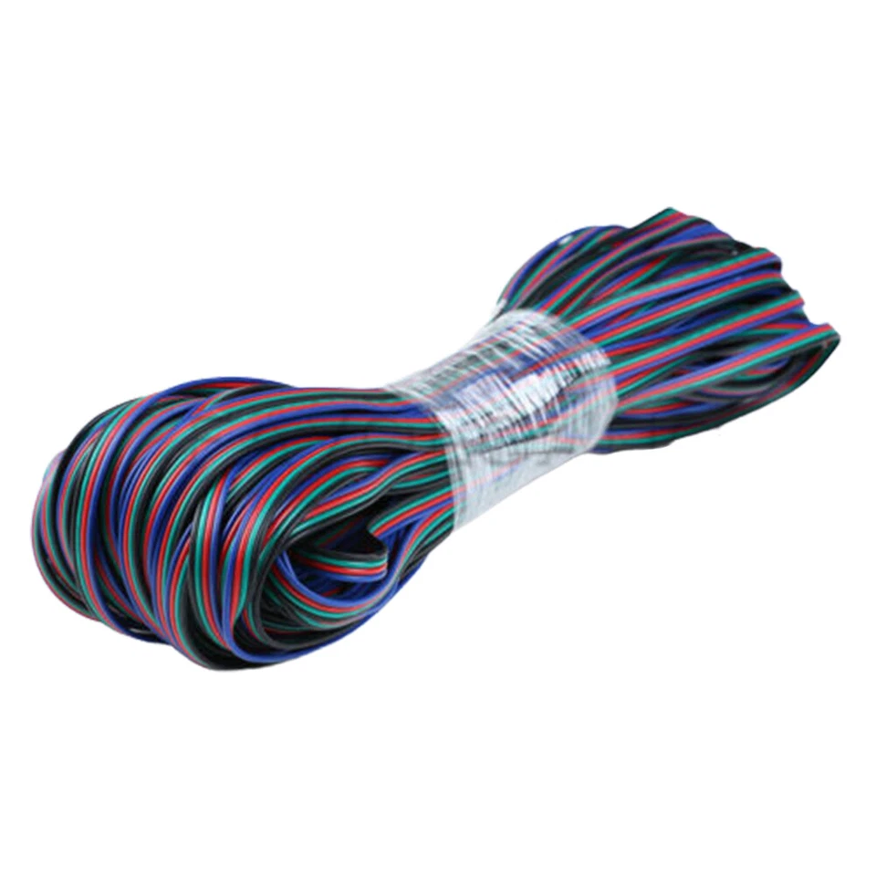 1PCS 20M RGB Extension Connector Wire Cable Cord 4-PIN - Image 1 of 1