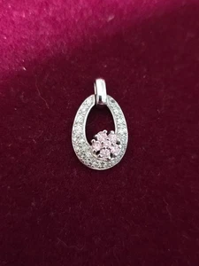 .925 Silber Halskette Anhänger mit CZ - Bild 1 von 3