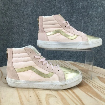 Vans Zapatos Juveniles 6 Rosa Dorado Sk8-Hi Old Skool Tenis Cremallera Trasera Gamuza 721454 Foto 1 de 4