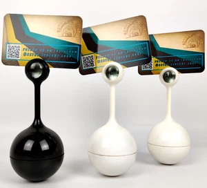 Set 3x Vintage Visitenkartenhalter Stehaufmännchen – Aniani Ottogi Hongkong - Bild 1 von 14