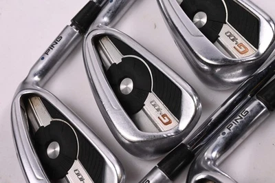 Ping G400 Irons / 5-PW / Blue Dot / Regular Flex Ping AWT 2.0 Shafts - Image 1 of 4