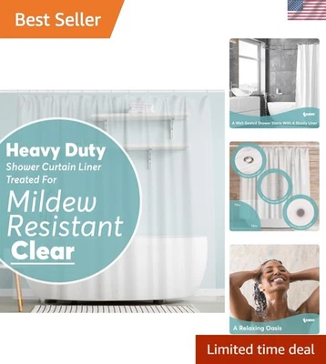 Revestimiento de cortina de ducha PEVA resistente 72x72 con ojales y pesas a prueba de óxido Foto 1 de 4