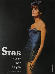 PUBLICITÉ DE PRESSE 1962 STAR LE SOUTIEN-GORGE HAUTE COUTURE C'EST LE STYLE - Imagen 1 de 1