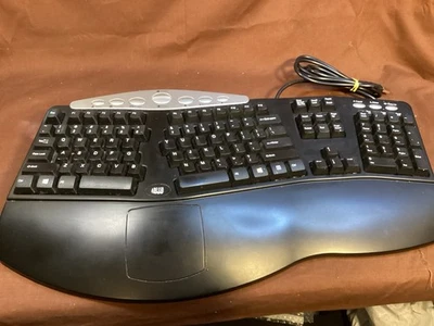 Adesso Tru-Form PCK-208B Ergonomic Keyboard Contoured, Black - Image 1 of 2