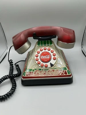 Teléfono De Colección Coca Cola Estilo Tiffany Aspecto Vitral con Luz 2001  Foto 1 de 4