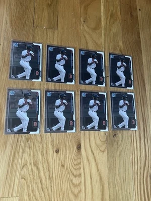 Lot of (8) RAFAEL DEVERS 2015 Bowman Chrome Draft #106 Boston Red Sox - Image 1 of 2