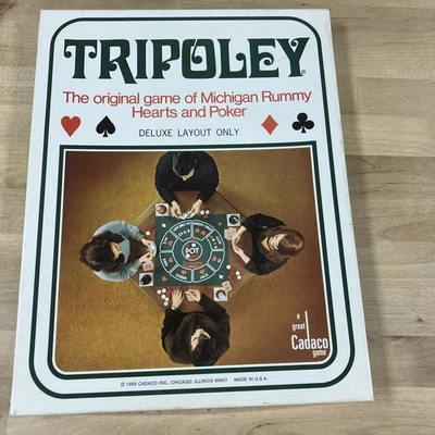 Vintage Tripoley Game Mat ONLY In Original Box Cadaco - Image 1 of 4